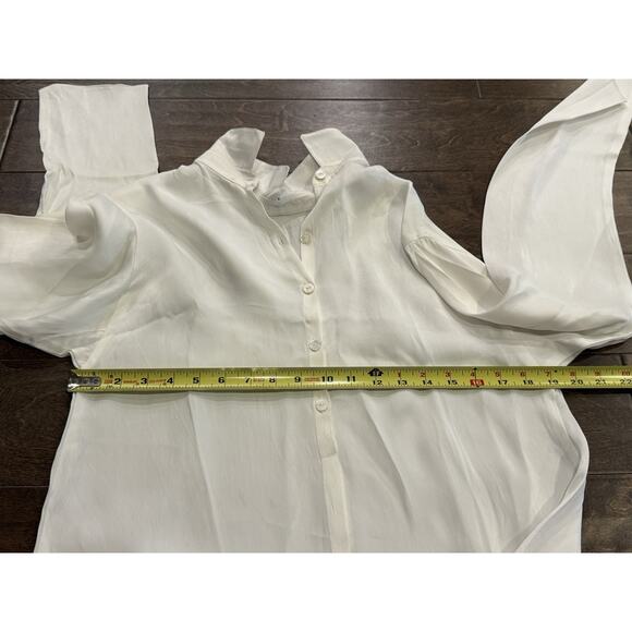 Yoli & Otis Womens White Button Up Long Sleeve Dress Shirt Size S SMALL - Picture 9 of 9